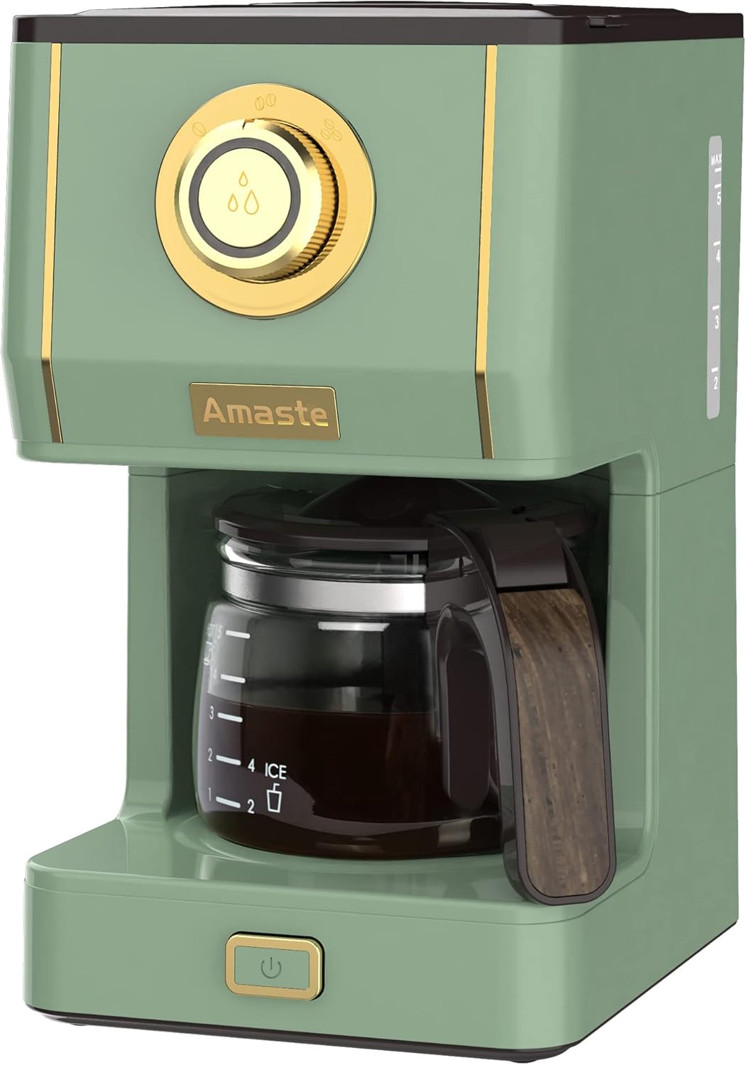 Amaste Retro Style Coffee Machine with 25 Oz Glass Coffee Pot