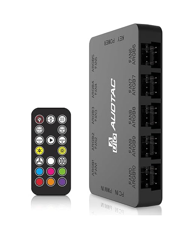 ARGB/PWM Fan Hub with RF Remote