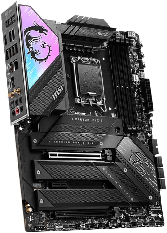 MSI MPG Z790 Carbon MAX WiFi II Gaming Motherboard (Supports 12th/13th/14th Gen Intel Processors, LGA 1700, DDR5, PCIe 5.0, M.2, 2.5Gbps LAN, USB 4, Wi-Fi 7, ATX)