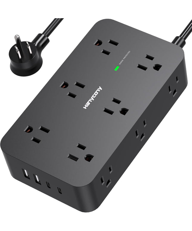 Power Strip Surge Protector with 12 Outlets 4 USB Port
