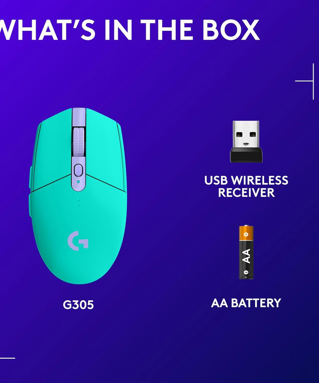 Logitech G305 LIGHTSPEED Wireless Gaming Mouse – 12K DPI HERO Sensor