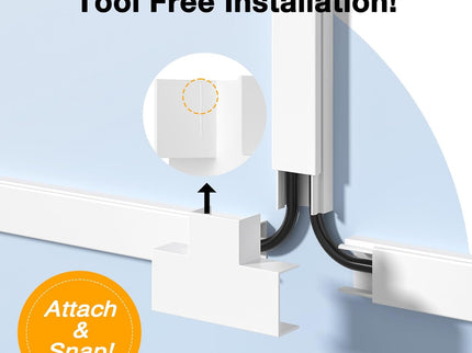 Delamu Cord Hider, 157in Wire Covers for Cords on Wall