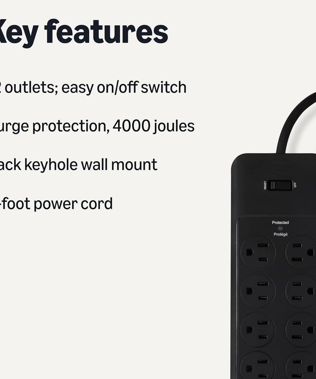 Amazon Basics Surge Protector Power Strip