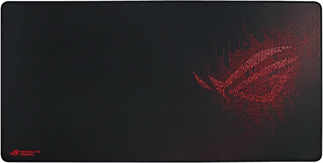 ASUS ROG Sheath BLK LTD – Extra-Large Gaming Mouse Pad, 35.4" × 17.3", Black, Ultra-Smooth for Precise Control, Anti-Fray Edges, Non-Slip Base.