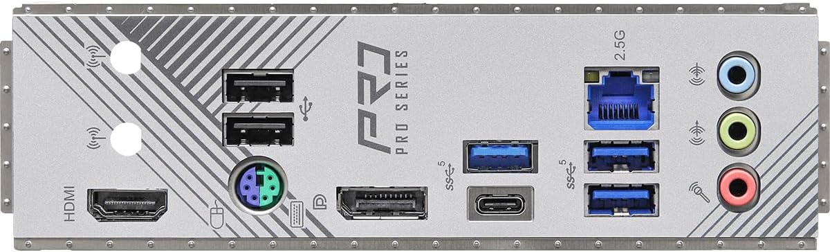ASRock B760M Pro RS Motherboard DDR5 7200MHz HDMI DisplayPort eDP PCIe Gen5 (Graphics) 14th 13th 12th Gen Intel Core Processors LGA1700 192GB