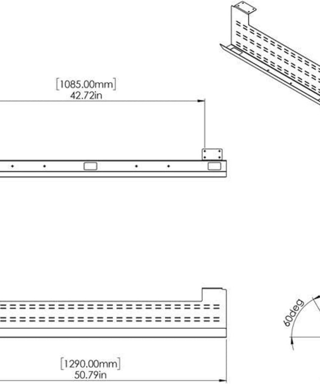 Under-Desk Cable Management Tray & Modesty Panel