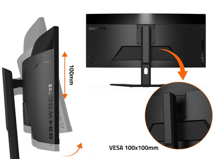 GIGABYTE G34WQC A 34" Ultra-Wide Curved Gaming Monitor