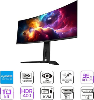 GIGABYTE MO34WQC2 34" QD-OLED Curved Gaming Monitor