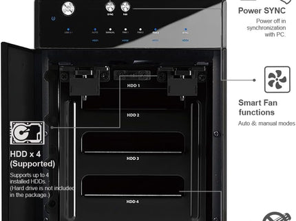 Mediasonic USB 3.2 4 Bay 3.5” SATA Hard Drive