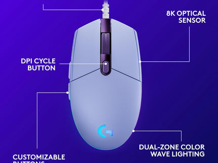Logitech G203 Wired Gaming Mouse – 8K DPI