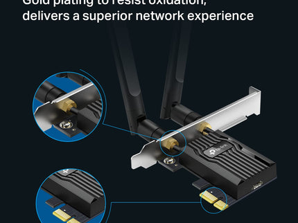 TP-Link WiFi 6 PCIe WiFi Card for Desktop PC AX3000