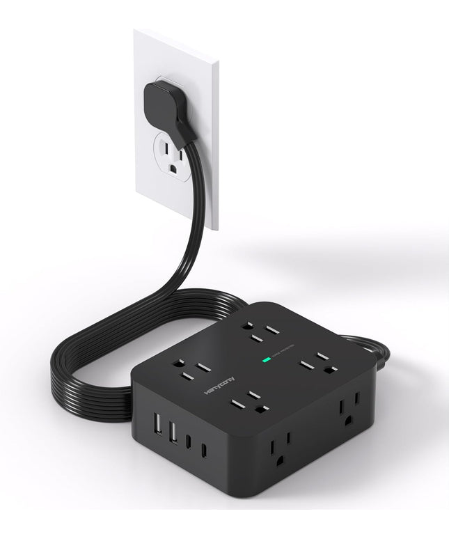 Power Strip Surge Protector, HANYCONY 5Ft Ultra Thin