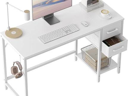 CubiCubi Computer Desk with 2 Drawers