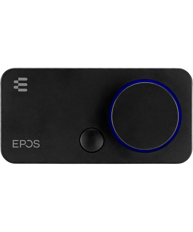 EPOS GSX 300 - External Computer Sound Card - High-Resolution Stereo & 7.1 Surround Sound - LED Volume Dial; Customizable Smart Button - Windows 10 Synchronized