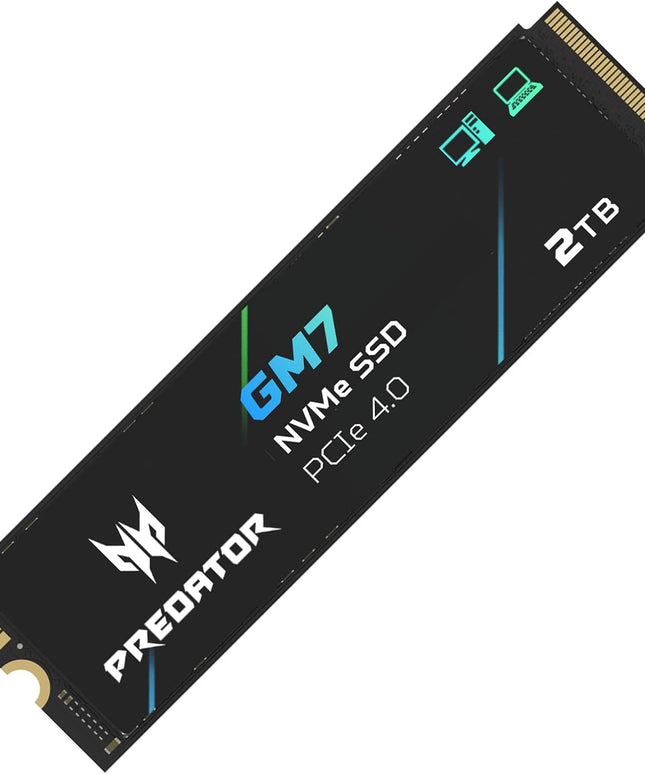Predator GM7 2TB SSD: M.2 2280 PCIe Gen 4 x4 NVMe 2.0