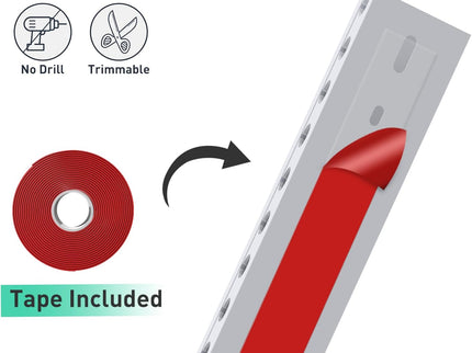 White Cable Raceway Kit – 77" (5×15.5") Open Slot Wire Covers