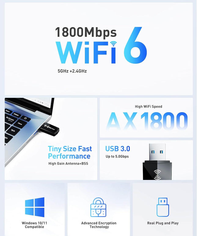 USB WiFi Adapter for PC Desktop