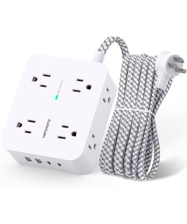 Surge Protector Power Strip - HANYCONY 8 Outlets 4 USB