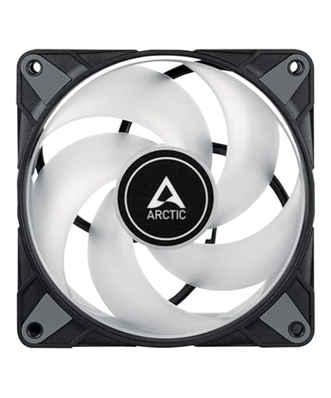 ARCTIC P12 PWM PST A-RGB 120mm Case Fan – 200–2000 RPM, 5V ARGB, Static Pressure Optimized – Black (Single Fan)