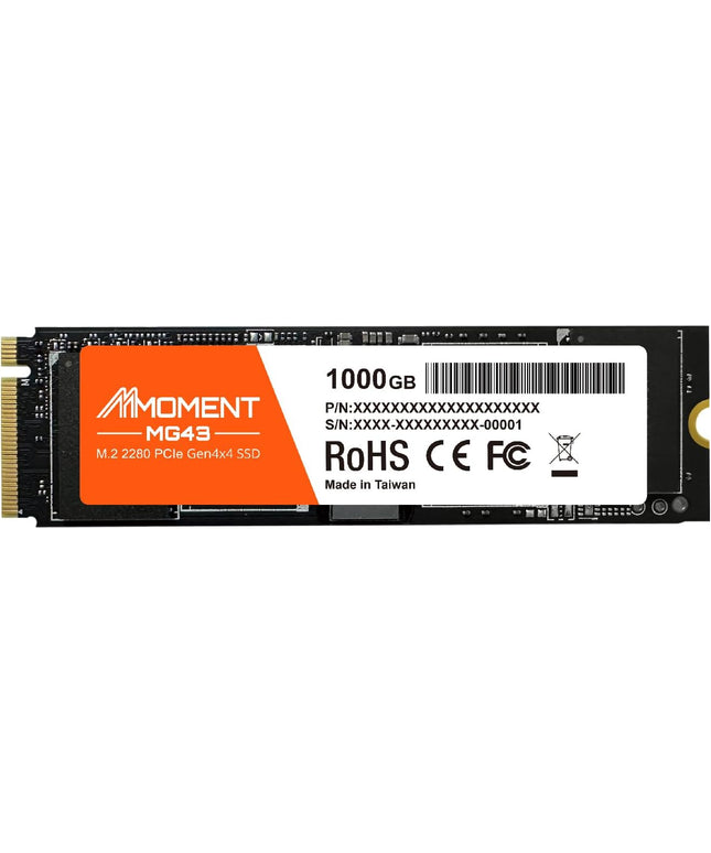 MMOMENT MG43 1000GB(1TB) M.2 2280 PCIe Gen4 NVMe 1.4 Internal SSD