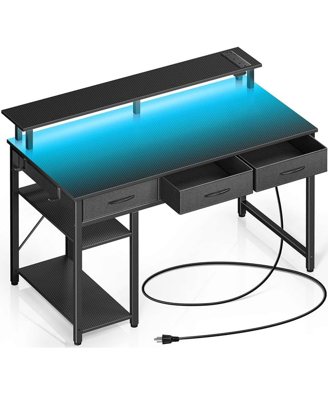 Rolanstar 39" Computer Desk with Power Outlets