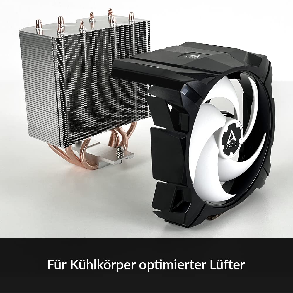 ARCTIC Freezer i35 CPU Cooler – Single Tower, Intel, 120mm P-Fan, 4 Heat Pipes, 0–1800 RPM, MX-5 Thermal Paste – Black