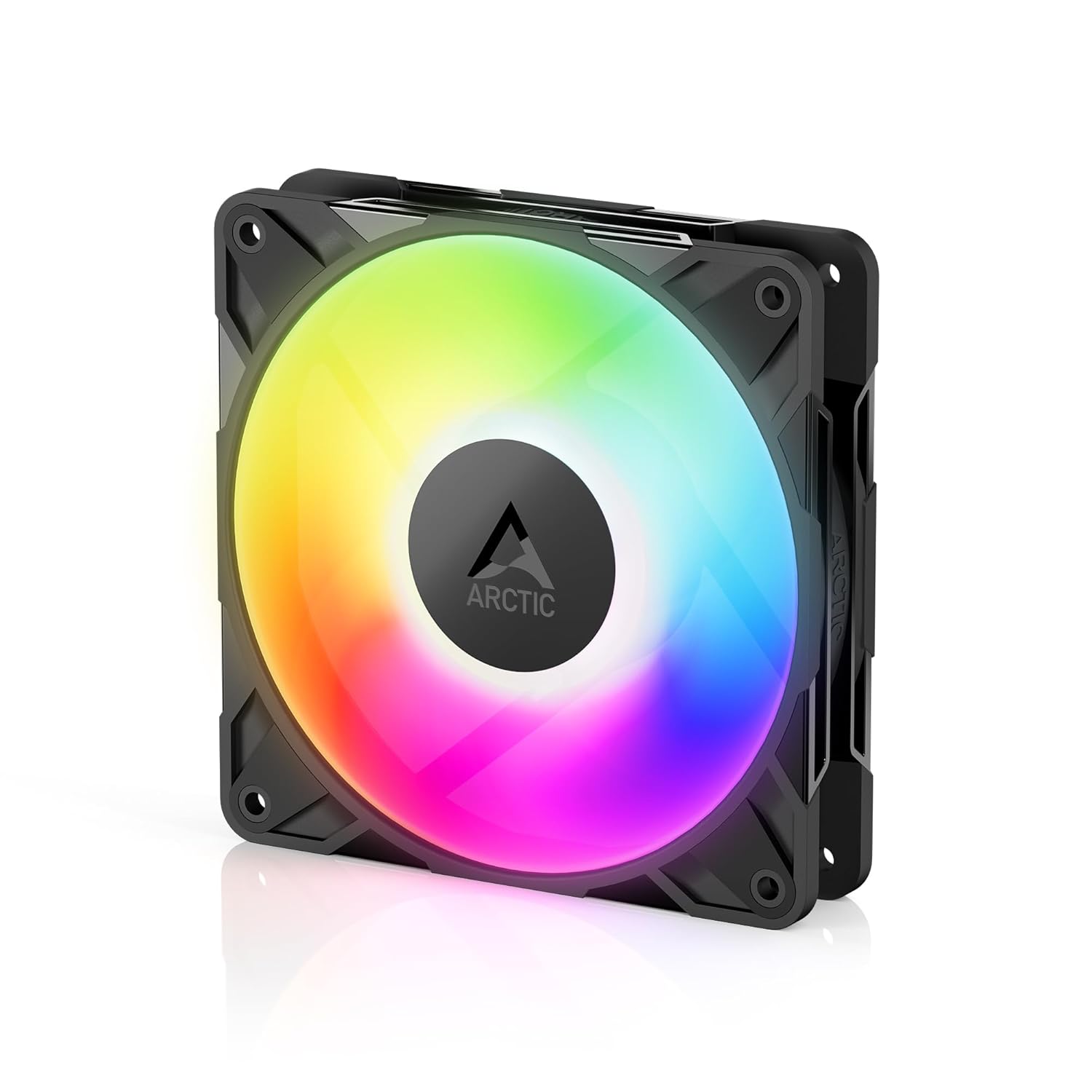 ARCTIC P12 Pro A-RGB 120mm PWM Fan – 600–3000 RPM, 5V Digital RGB, Fluid Dynamic Bearing, 4-Pin – Black