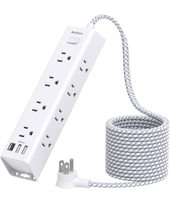 Surge Protector Power Strip - 10 FT Extension Cord, Power Strip