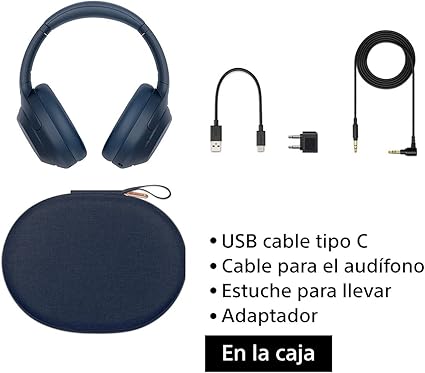 Sony WH-1000XM4 Wireless Noise-Cancelling Headphones – Blue