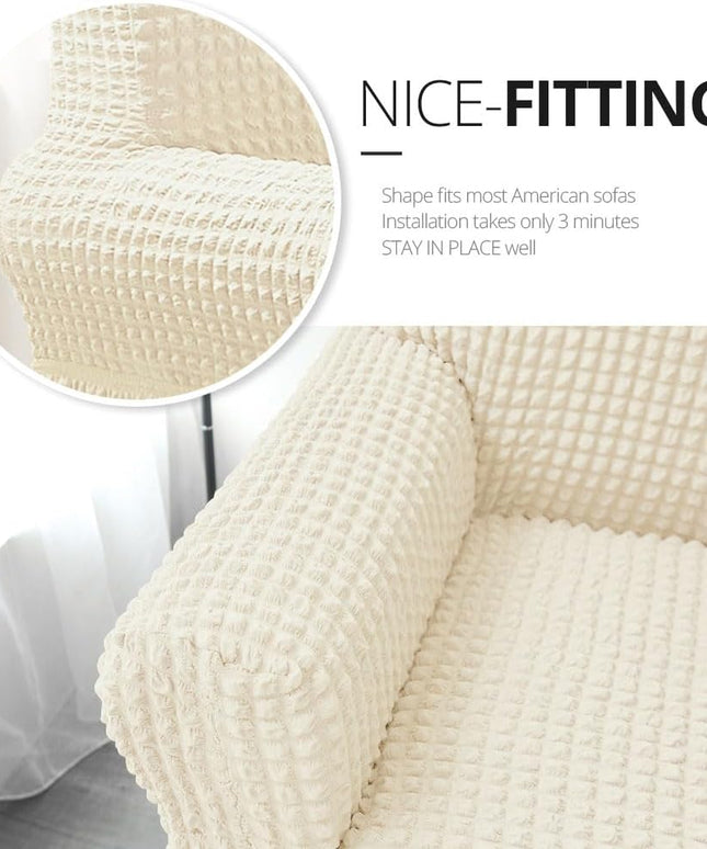 Armchair Slipcover 1 Piece Easy Fitted Sofa Couch and ottoman cover