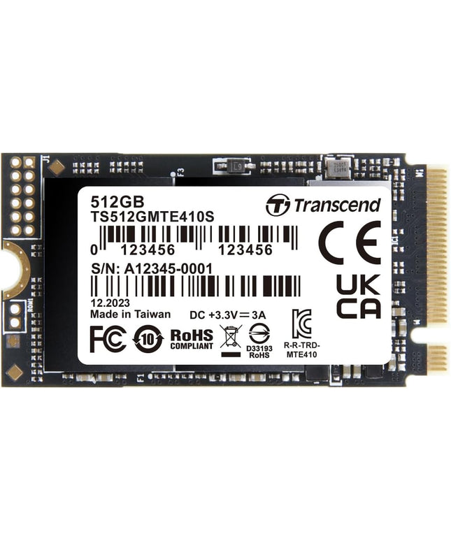 Transcend 512GB M.2 2242 SSD, Up to 5000MB/s, PCIe Gen4x4 NVMe 3D TLC