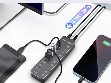 RSHTECH 10 Ports Powered USB 3.2/USB