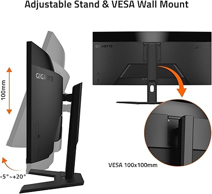 GIGABYTE GS34WQC 34" WQHD Curved Gaming Monitor