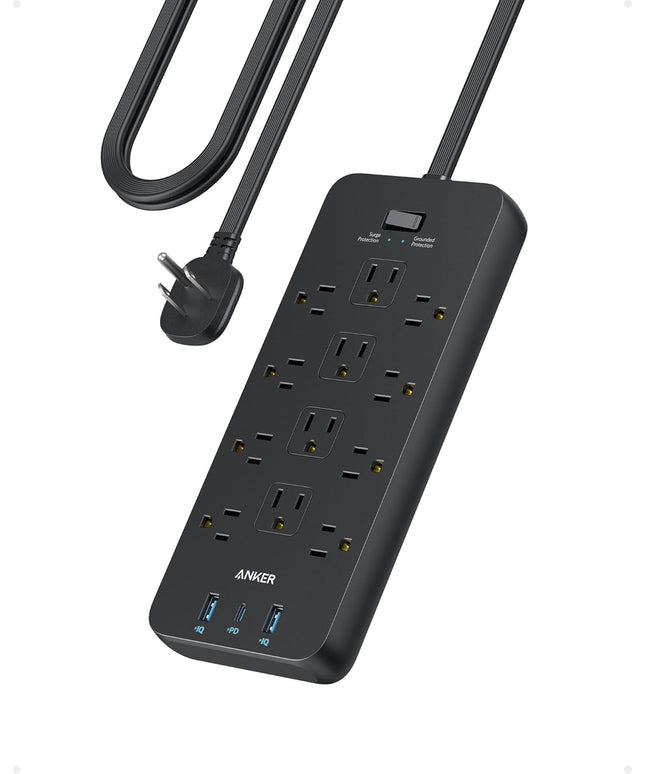 Anker Surge Protector Flat Plug Power Strip(2100J)