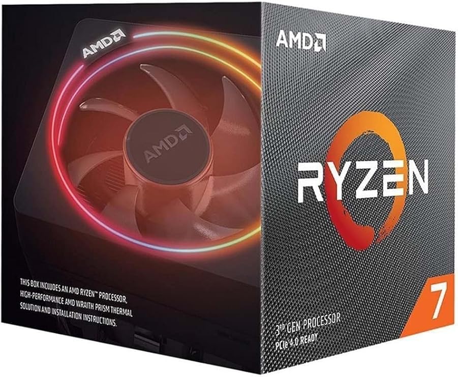 AMD Ryzen 7 3700X 8-Core, 16-Thread Unlocked Desktop Processor with Wraith Prism LED Cooler