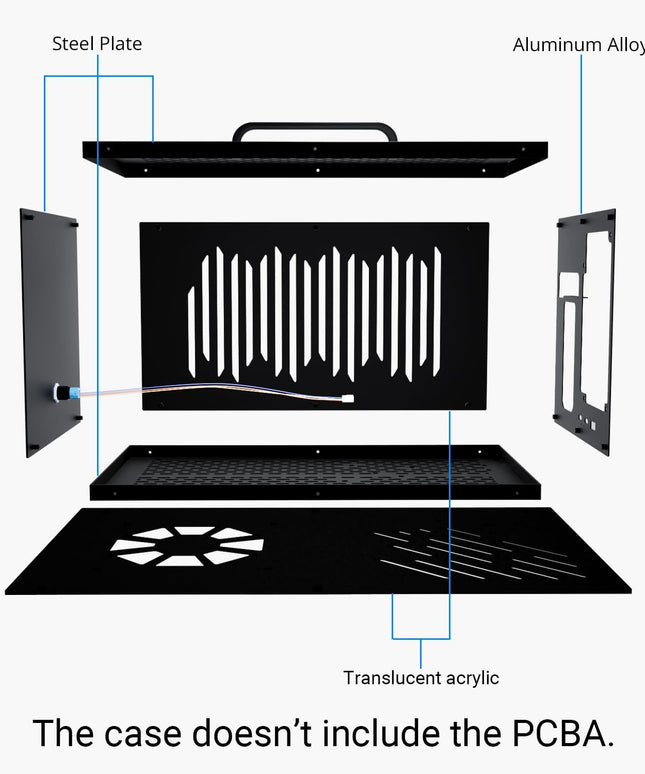 eGPU Dock Chassis (Not Includes Circuit Board) Compatible with ANQ-L336 Motherboard, Metal Case for eGPU