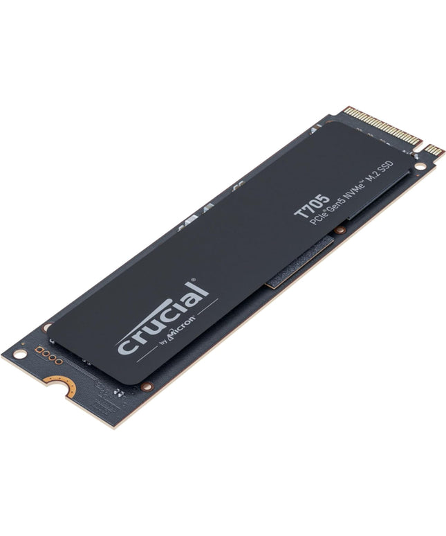 Crucial T705 2TB PCIe Gen5 NVMe M.2 SSD - Up to 14,500 MB/s - Game Ready - Internal Solid State Drive (PC) - +1mo Adobe CC - CT2000T705SSD3