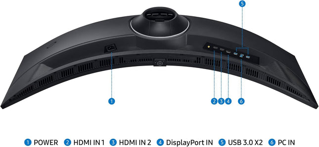 Samsung Odyssey G9 G95C 49" Curved Gaming Monitor - DQHD 5120x1440, 240Hz, 1ms, HDR1000, FreeSync Premium Pro - 2024 Model