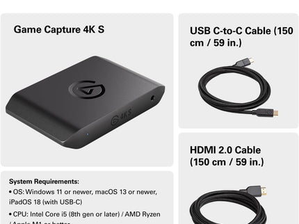 Elgato 4K S – External Capture Card for PS5