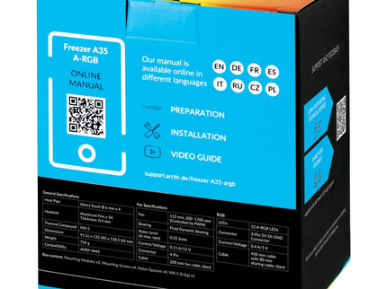 ARCTIC Freezer A35 A-RGB CPU Cooler – Single Tower