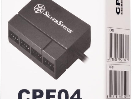 SilverStone 8-Port PWM Fan Hub/Splitter – 4-Pin & 3-Pin, Black, SST-CPF04-USA