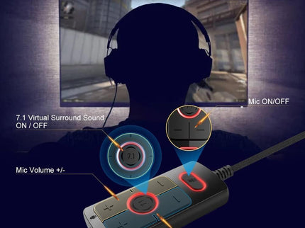 1Mii USB Sound Card - 3.5mm Jack Audio Adapter