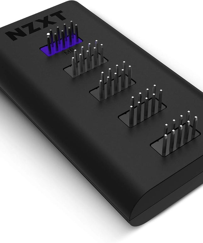 NZXT Internal USB Hub 3 - Expands 4 USB 2.0 Ports - Sleek Multifunctional Design - SATA Power Connection - Plug and Play