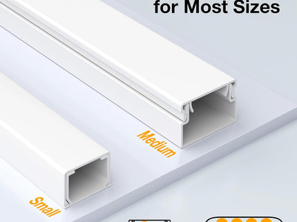 Delamu Cord Hider, 157in Wire Covers for Cords on Wall