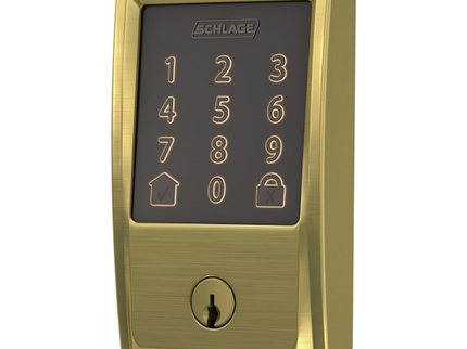 Schlage Encode Century Matte Black Smart Wi-Fi and Bluetooth Touchscreen Keypad Electronic Deadbolt Lock