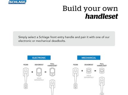 Schlage Camelot Aged Bronze Electronic Keypad Deadbolt and Entry Door Handleset Bundle