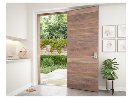 Schlage Encode Lever Century-Latitude Satin Nickel Smart Wi-Fi and Bluetooth Touchscreen Keypad Electronic Handle Lock