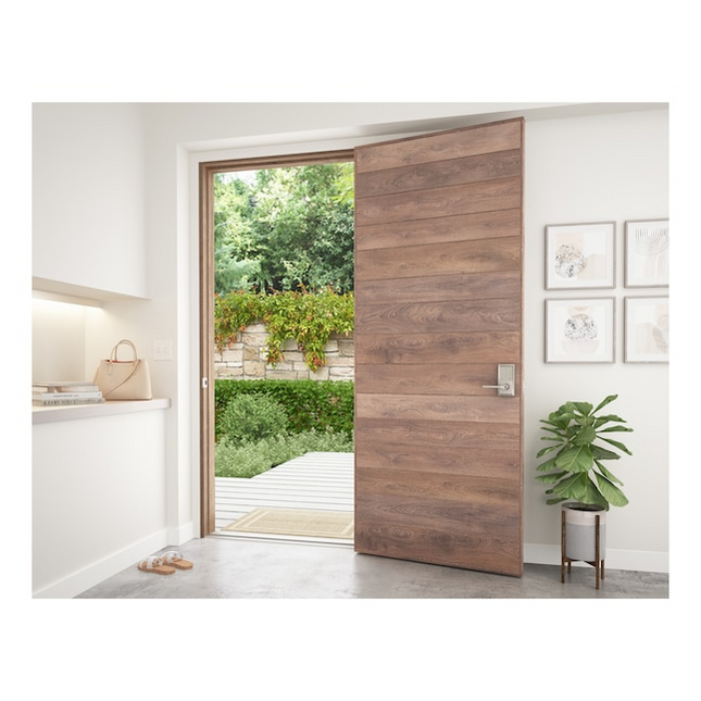 Schlage Encode Lever Century-Latitude Satin Nickel Smart Wi-Fi and Bluetooth Touchscreen Keypad Electronic Handle Lock