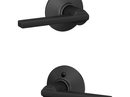 Schlage Arrive Century Matte Black Electronic Deadbolt and Latitude Door Handle Bundle