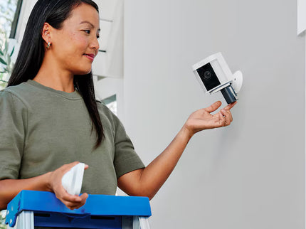 Ring Spotlight Cam Plus Battery - Smart Security Video Camera with 2 Motion-Activated LED Spotlights, 2-Way Talk, Color Night Vision, 2-Pack, White